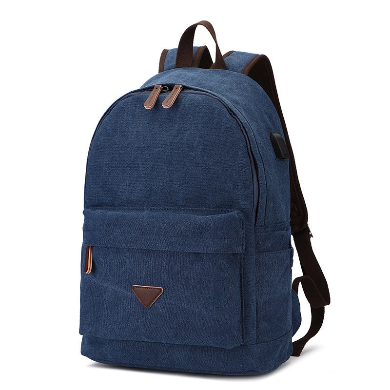 Canvas Backpack With USB Design Korean Portable | Back Pack Store