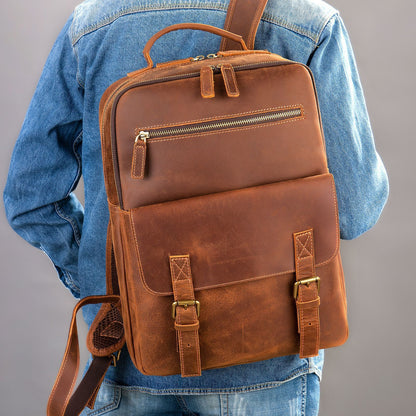 Premium Leather Retro Backpack | Bag Pack Store