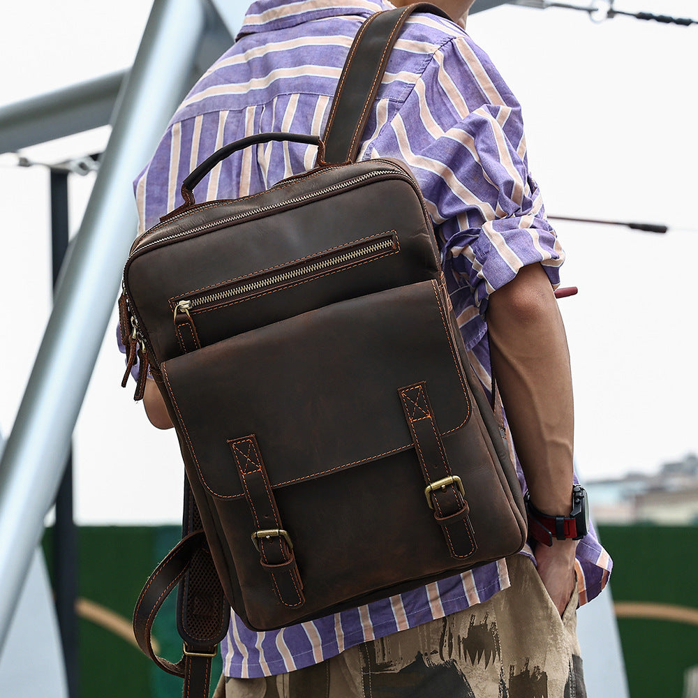 Durable Premium Leather Backpack | Back Pack Store