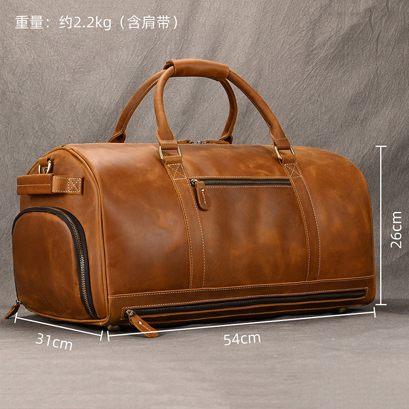 Large Capacity Premium Leather Travel Luggage | Bag Pack Store