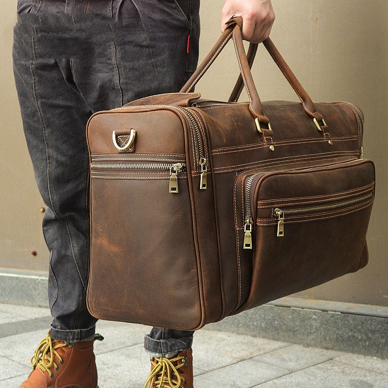 Premium Leather Luggage for Long-Distance Travel| Bag Pack Store