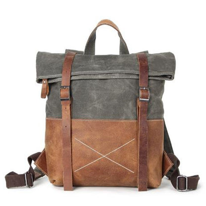 Durable Oil Wax Canvas & Leather Backpack | Bag Pack Store