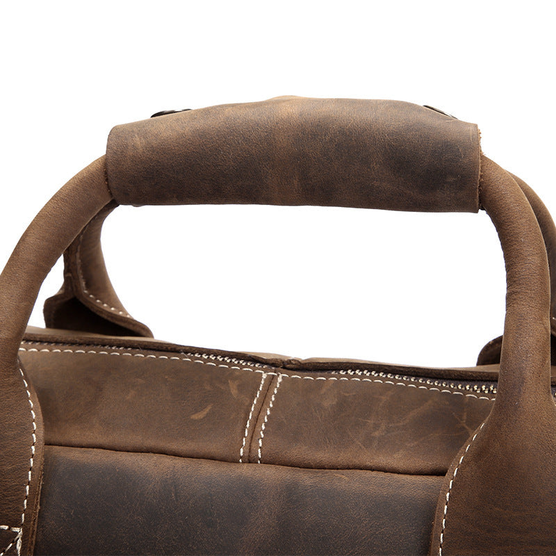 Vintage Style Leather Shoulder Bag for Laptop | Bag Pack Store