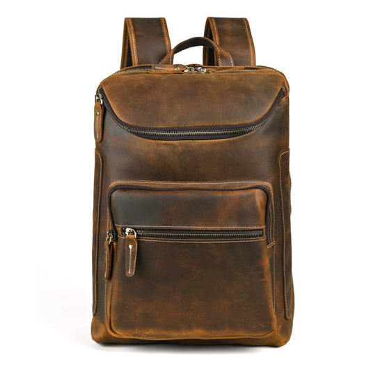 Retro Leather Travel Backpack