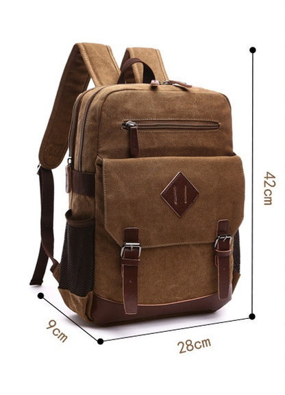 Wash Canvas, Solid Color, Durable Backpack| Bag Pack Store