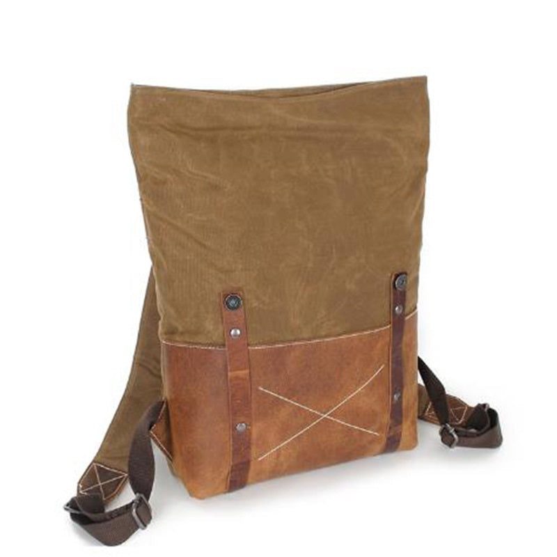 Durable Oil Wax Canvas & Leather Backpack | Bag Pack Store