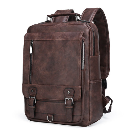 Premium Leather Backpack with USB Charging| Bag Pack Store