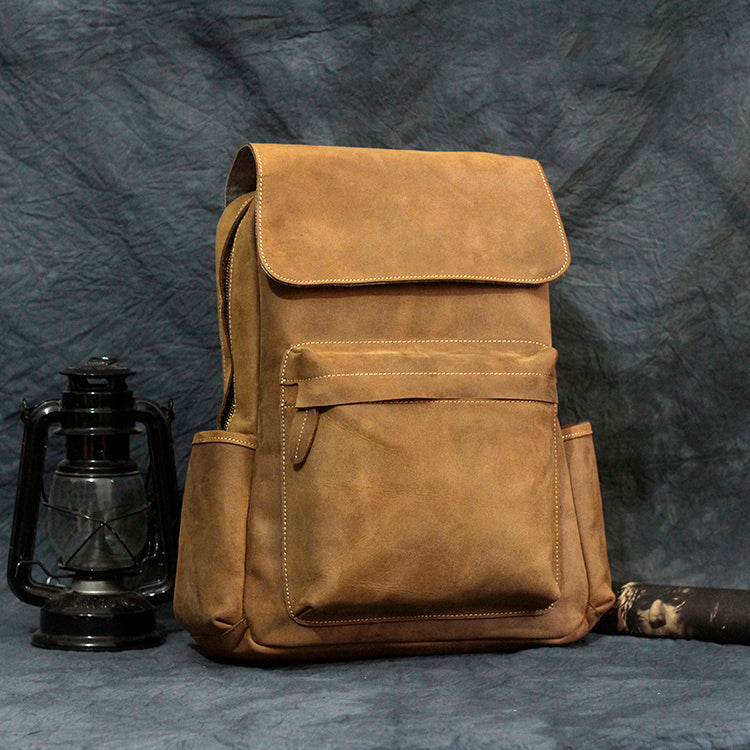 Retro Leather Backpack for Travel and Work | Bag Pack Store