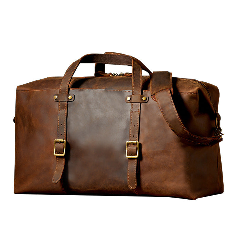 Genuine Leather Large Capacity Luggage Bag| Bag Pack Store