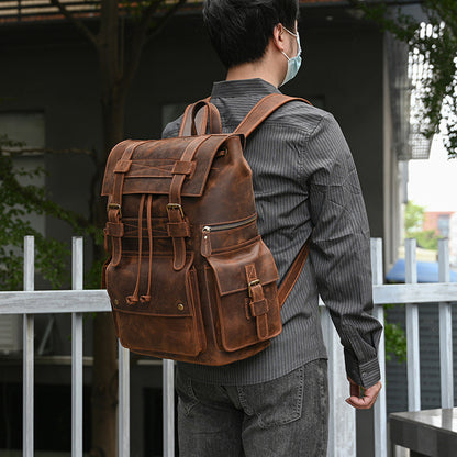 Multipurpose Premium Leather Vintage Backpack| Bag Pack Store