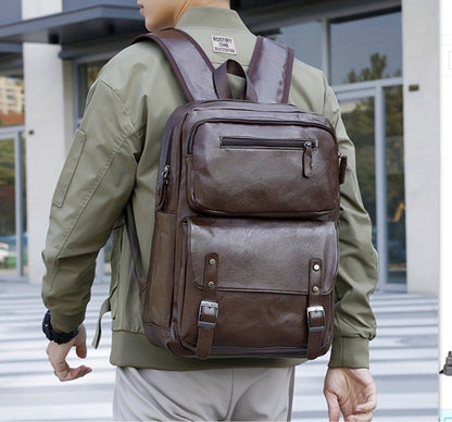 High-End Leather Business Backpack