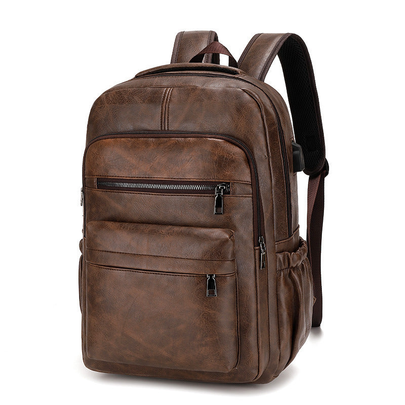 Retro Style Soft Leather Multifunction Backpack | Back Pack Store