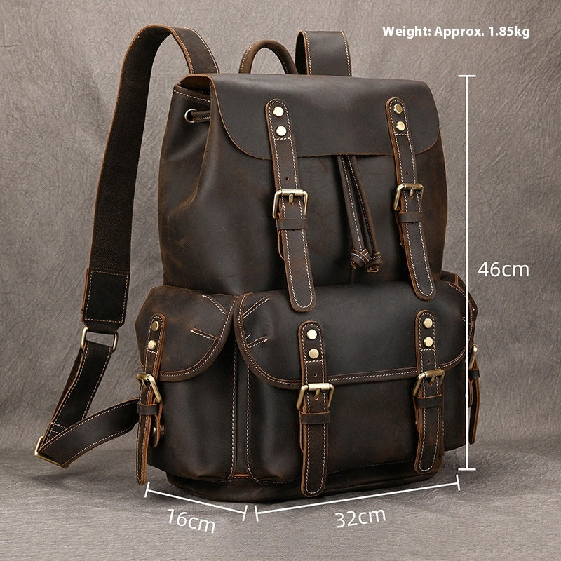 Leather Travel Backpack