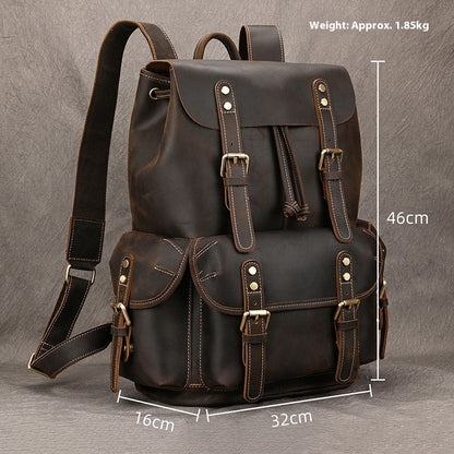 Leather Travel Backpack