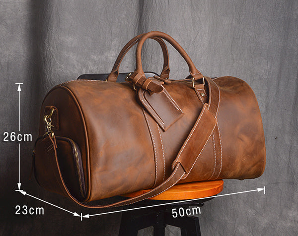 Premium Leather Retro Style Hand Luggage Bag| Bag Pack Store