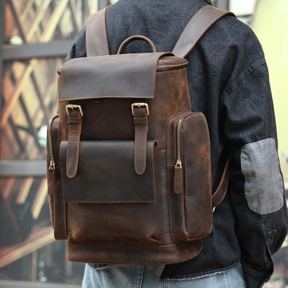 Vintage Style Premium Leather Multifunction Backpack | Bag Pack Store