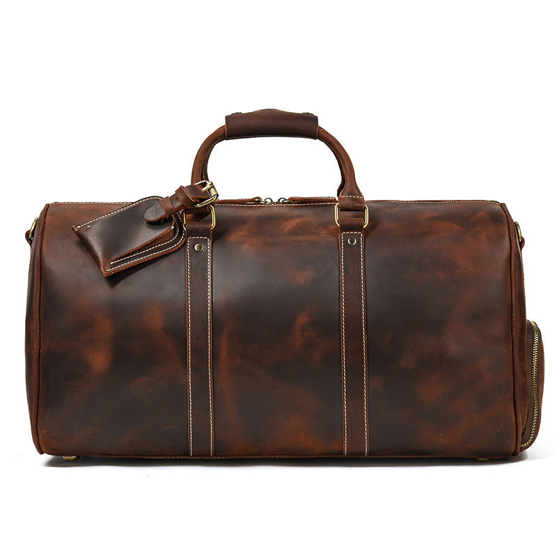 Vintage Print Luggage Bag | Made With Premium Leather | Bag Pack Store