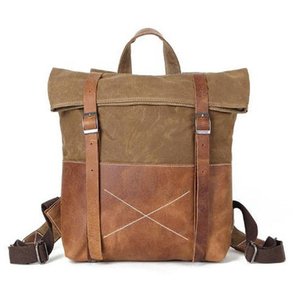 Durable Oil Wax Canvas & Leather Backpack | Bag Pack Store