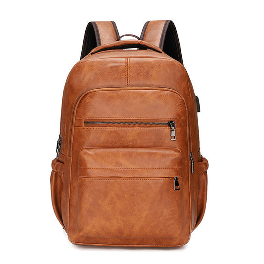 Retro Style Soft Leather Multifunction Backpack | Back Pack Store