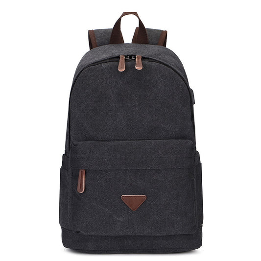 Canvas Backpack With USB Design Korean Portable | Back Pack Store