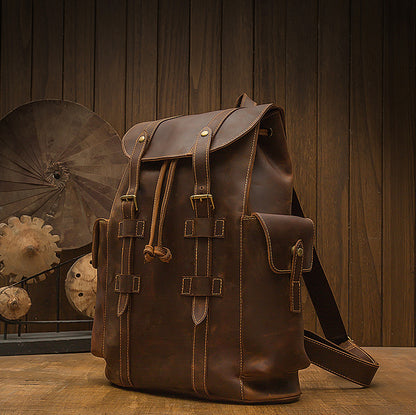 Multifunction Premium Retro Style Leather Backpack | Bag Pack Store