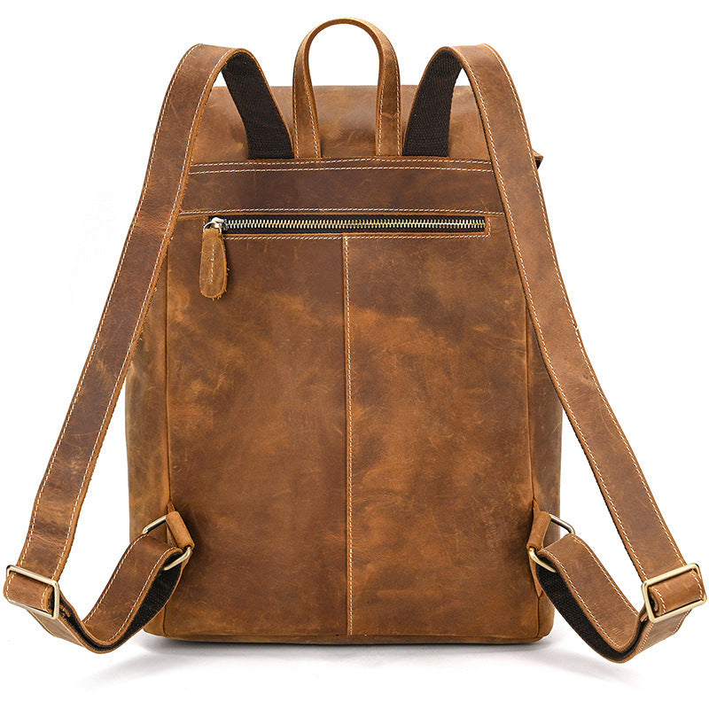 Casual Retro Leather Travel Backpack | Bag Pack Store