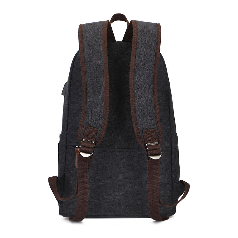 Canvas Backpack With USB Design Korean Portable | Back Pack Store