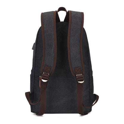 Canvas Backpack With USB Design Korean Portable | Back Pack Store