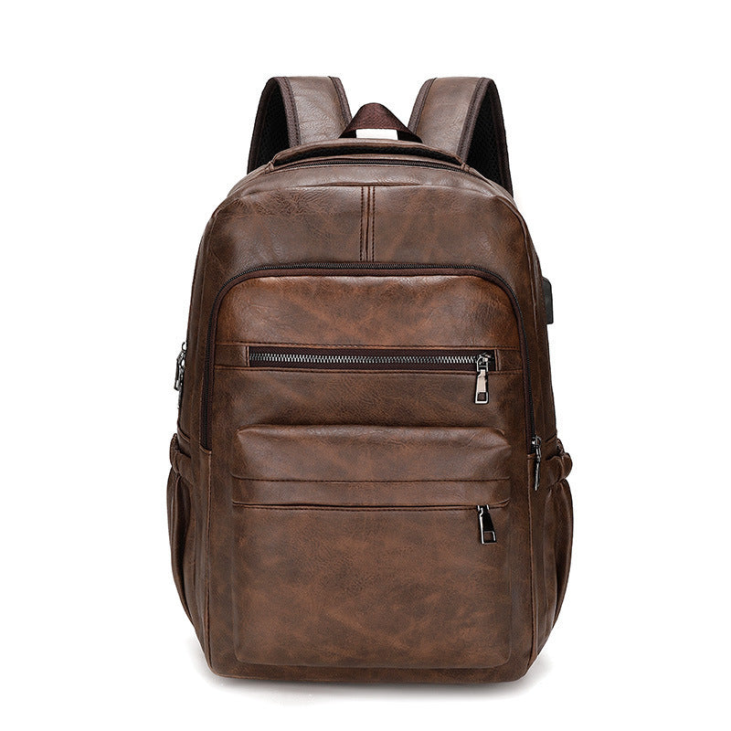 Retro Style Soft Leather Multifunction Backpack | Back Pack Store