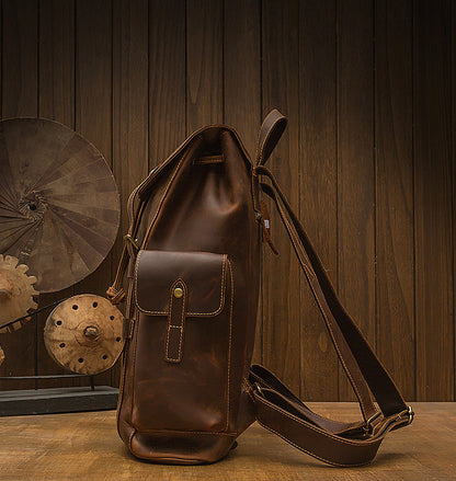 Multifunction Premium Retro Style Leather Backpack | Bag Pack Store