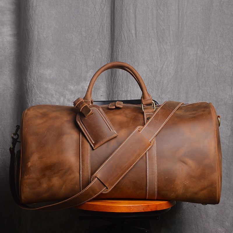 Premium Leather Retro Style Hand Luggage Bag| Bag Pack Store