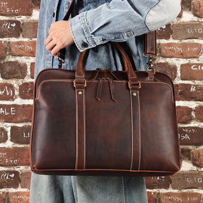 Business Cowhide Messenger Bag