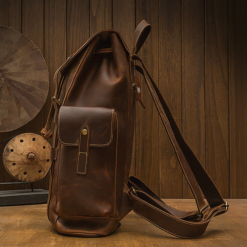 Multifunction Premium Retro Style Leather Backpack | Bag Pack Store