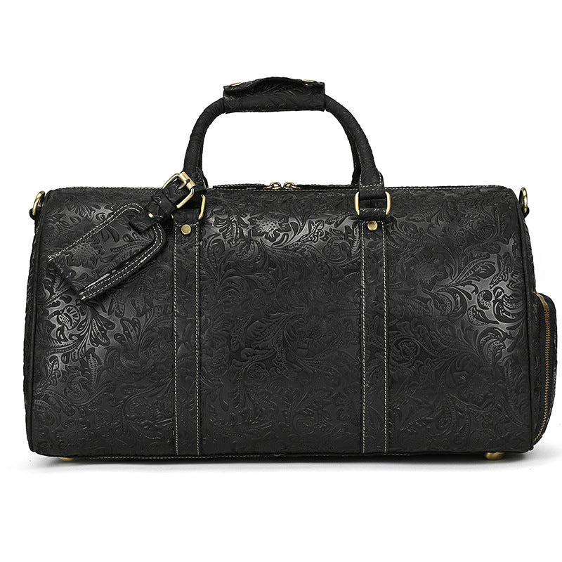 Vintage Print Luggage Bag | Made With Premium Leather | Bag Pack Store