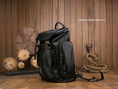 Handmade Genuine Leather British Style Large Capacity Backpack | Bag Pack Store