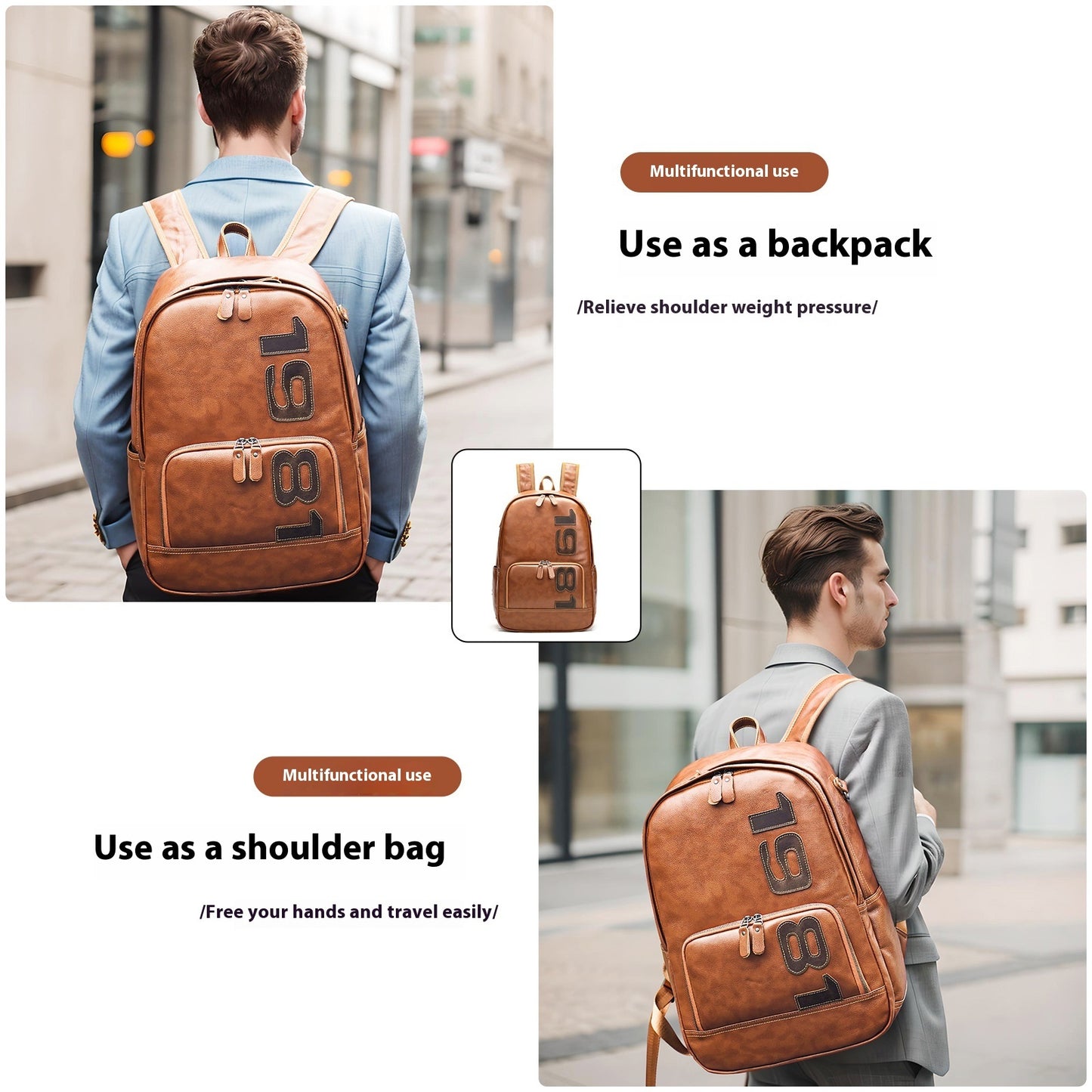 Leather Backpack for Leisure and Travel | Bag Pack Store