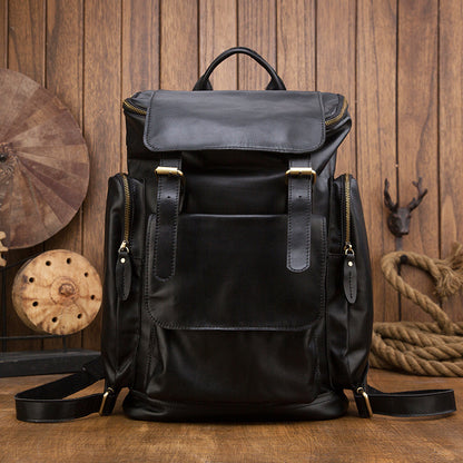 Handmade Genuine Leather British Style Large Capacity Backpack | Bag Pack Store