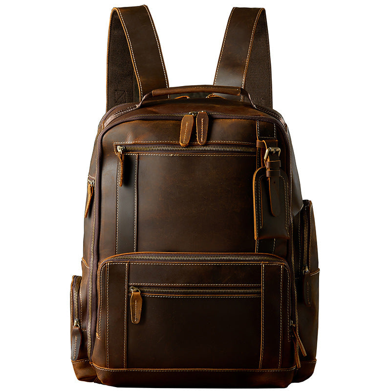 Handmade Leather Backpack With British Style Retro| Bag Pack Store