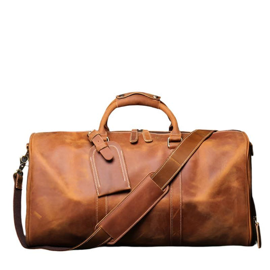 Retro Premium Leather Luggage Bag for Travel | Bag Pack Store