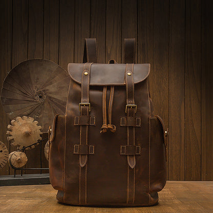 Multifunction Premium Retro Style Leather Backpack | Bag Pack Store