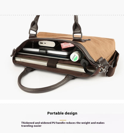 Canvas Shoulder Messenger Bag - Business Handheld Briefcase | Bag Pack Store