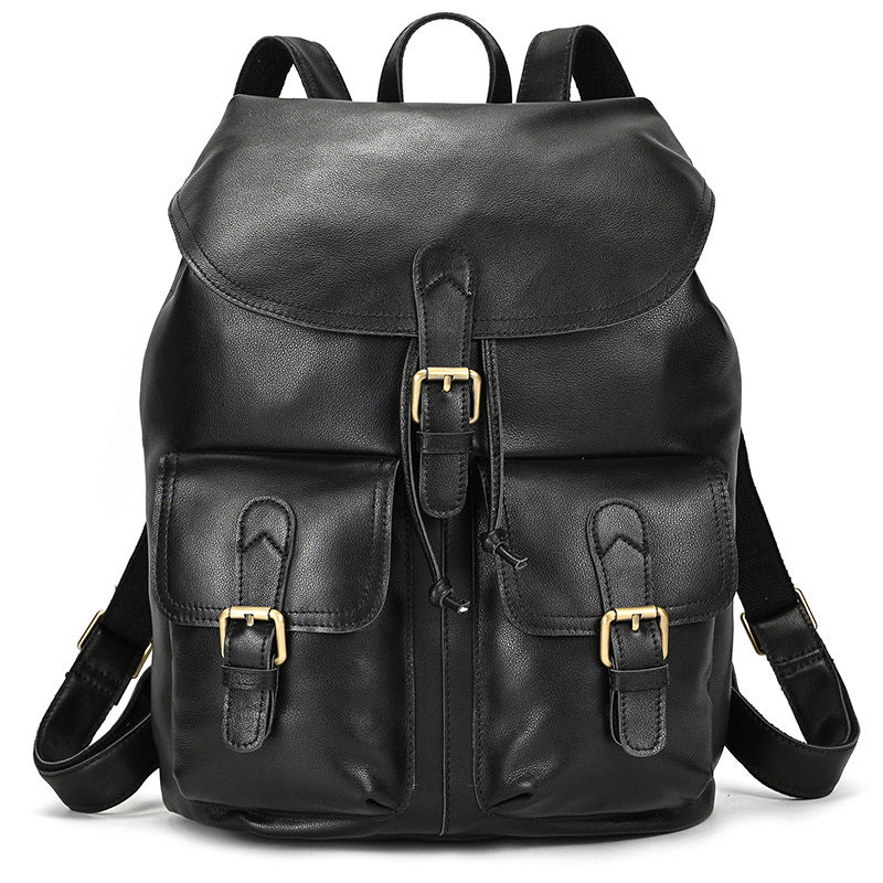 Casual Retro Leather Travel Backpack | Bag Pack Store