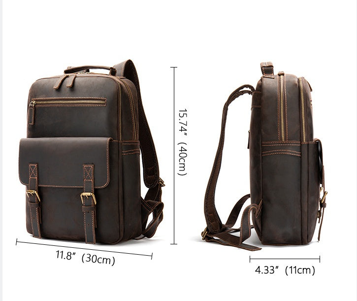 Premium Leather Retro Backpack | Bag Pack Store