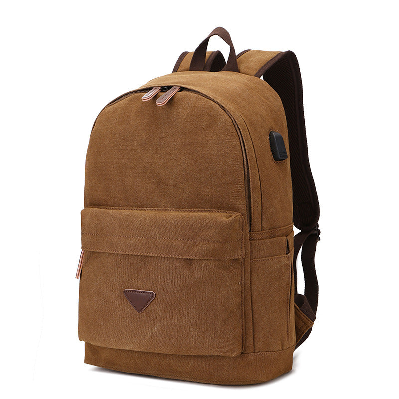 Canvas Backpack With USB Design Korean Portable | Back Pack Store